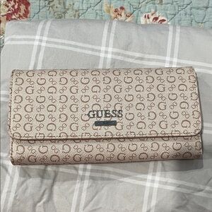Guess Tan Monogram Key & Card Holder Phone holder, Wallet.